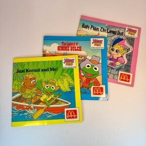80s McDonald's Complete Set of 3 Muppet Babies Paperback Books | 1988